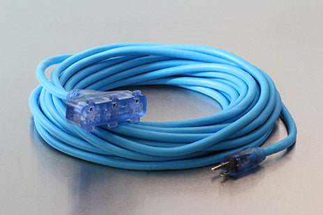 25' Blue 10/3 SJTWA-UL OSHA Heavy Duty Power Extension Cord